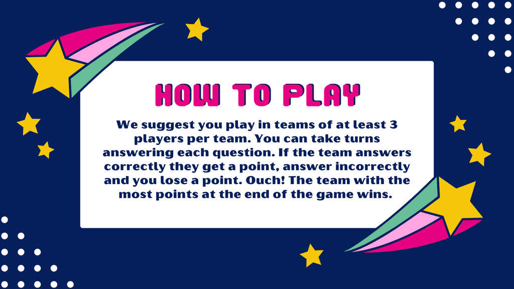 90's Decade Trivia Game